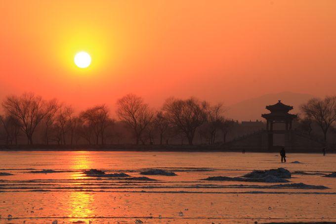 夕阳下的冬语