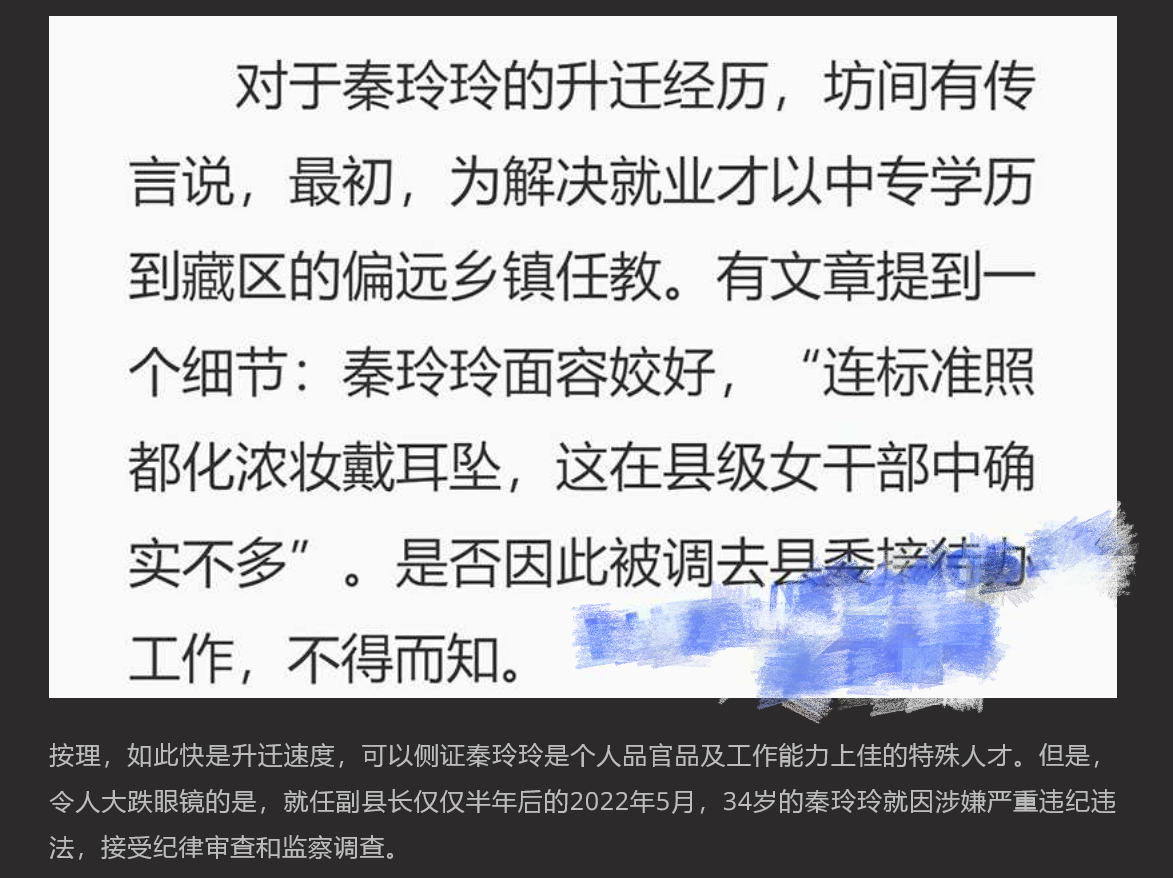 美女副县长秦玲玲 为升官沦为高官玩物 长相甜美升得急跌得快 只有中学学历却上位神速